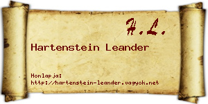 Hartenstein Leander névjegykártya