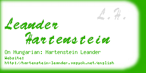 leander hartenstein business card